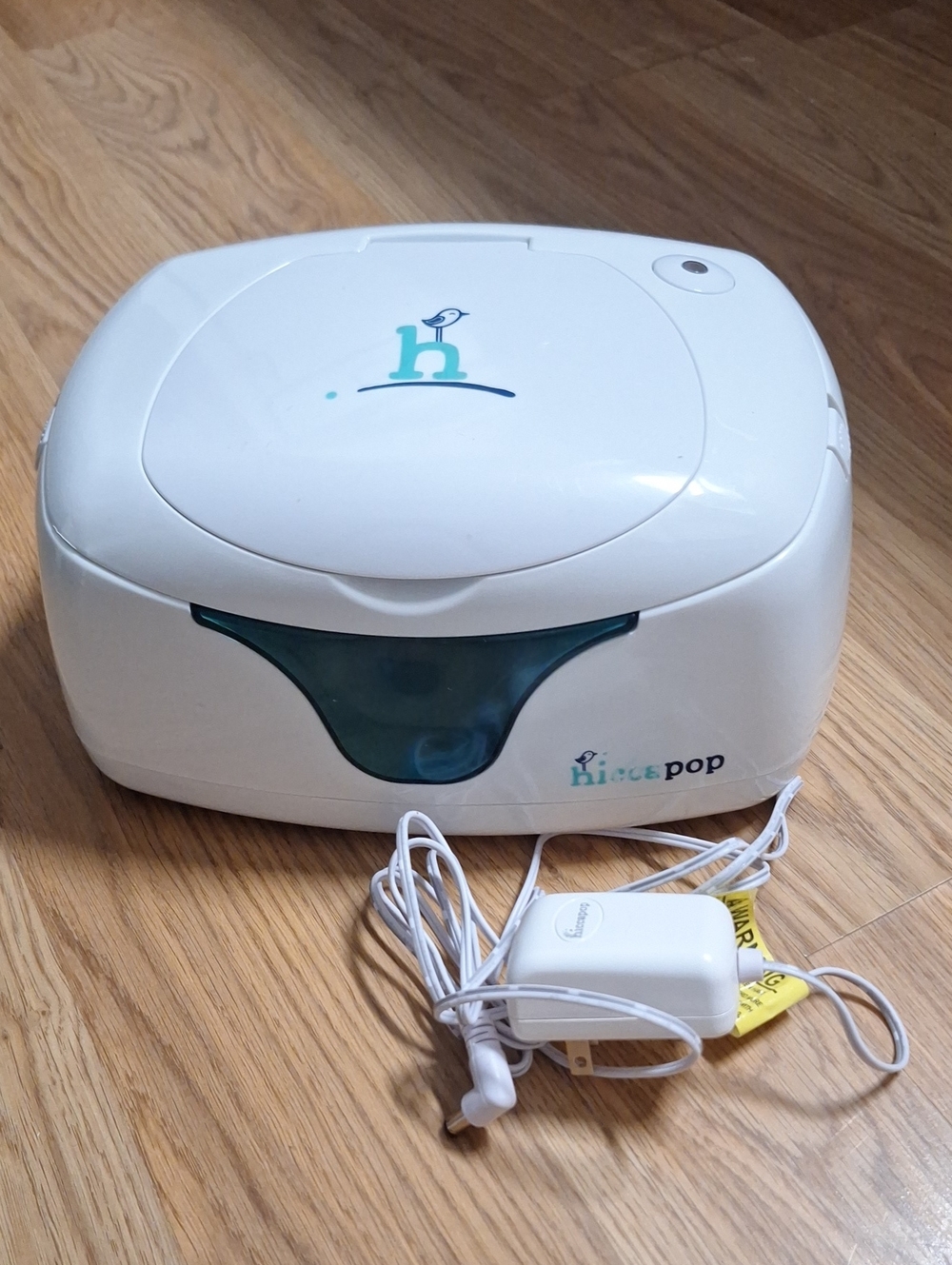hiccapop White and Teal Baby Wipes Warmer